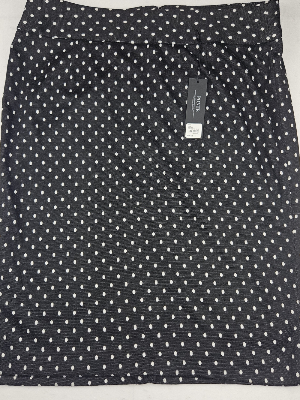 Lany Bryant Women's Black & White Polka Dot Pencil Skirt Size 14